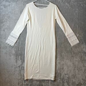 English Factory‎ Women’s Ivory Lace V Back Dress Size Small New